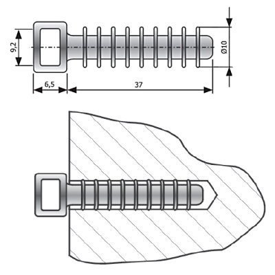 TRZYMAK D-10*P100